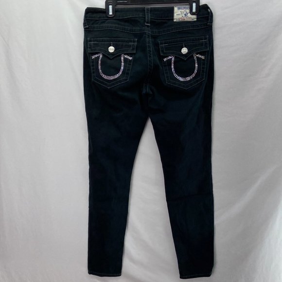 True Religion Section Women's Leggings Jeans Black - Size 30 - Picture 2 of 7